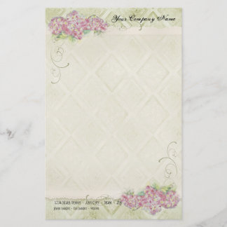 look bloemenblauwe hortensia bloemen wervelen briefpapier