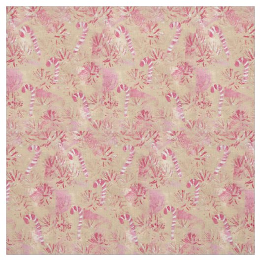 look Candy Cane Pattern Fabric Stof (Swatch)