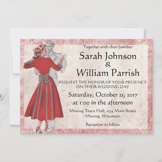  look dansend paar kaart (Voorkant)