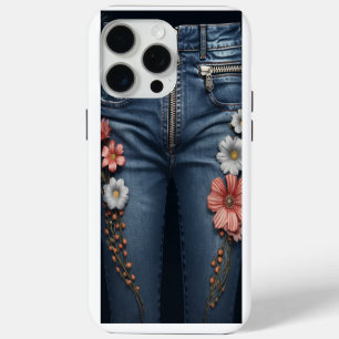 Look Denim Brodé Floral