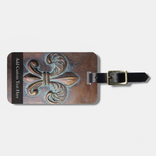 -look Fleur De Lis Bagagelabel (Voorkant horizontaal)