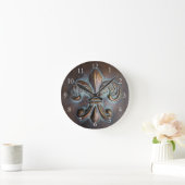 -look Fleur De Lis Ronde Klok (Huis)