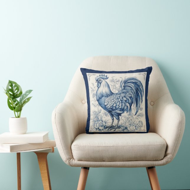  look Franse Toile Rooster Kussen (Stoel)