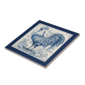 look Franse Toile Rooster Tegeltje (Zijkant)