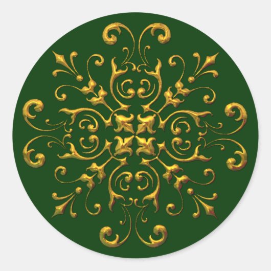  look Gold Flake-stickers Ronde Sticker (Voorkant)