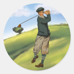 look Golfer Golf Stickers