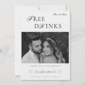  look gratis Drinken grappige humoristische bruilo Save The Date (Voorkant)