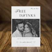  look gratis Drinken grappige humoristische bruilo Save The Date