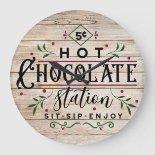 look Hot Chocolate Station Wooden Kijk uit Grote Klok