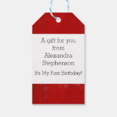 -look Kalm blijven en doorgaan Cadeaulabel (Achterkant)