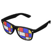 Look Modern Art Mondrian Retro Zonnebril (Gekanteld)