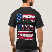 look New York met sterren & Stripes Unisex T-shirt (Achterkant)