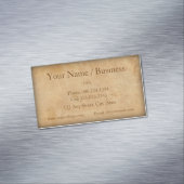 look oud en versleten magnetisch visitekaartje (Voorbeeld)