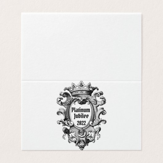  look Platinum Jubilee 2022 Kaart (Buitenkant ongevouwen)