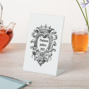  look Platinum Jubilee 2022 Reclamebord Met Voetstuk