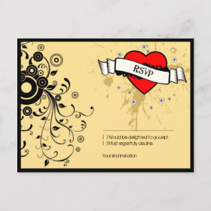  look Rock & Roll Music Thed Wedding Uitnodiging Briefkaart
