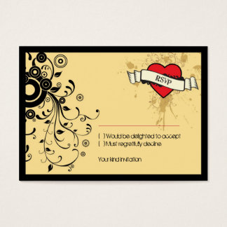  look Rock & Roll Music Thed Wedding Visitekaartjes