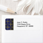  look Royal Blue & Gold Damask #2 Etiket (Insitu)