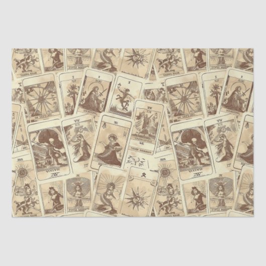  look Sepia Tarot Kaarten Tissuepapier (Voorkant)