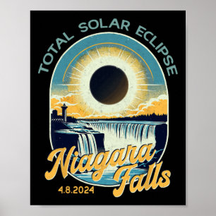  look totale zonsverduistering Niagara Herfsten Poster