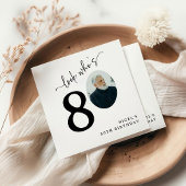 Look Who's 80! Modern Photo 80th Birthday Servet