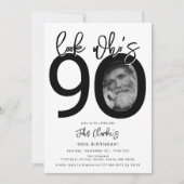 Look who's 90 | Photo 90th Birthday Invitation (Devant)