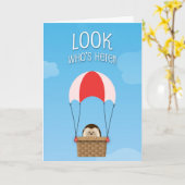 Look Who's Here Baby Hedgehog Card Kaart (Gele Bloem)