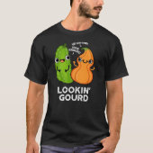 Lookin Gourd Funny Veggie Pun Dark BG T-shirt (Voorkant)