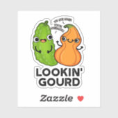 Lookin Gourd Funny Veggie Pun Sticker (Vel)