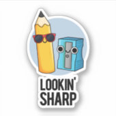 Lookin Sharp Funny Pencil Sticker (Voorkant)