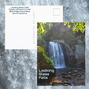 Looking Glass Falls Blue Ridge Mountains Waterval Briefkaart