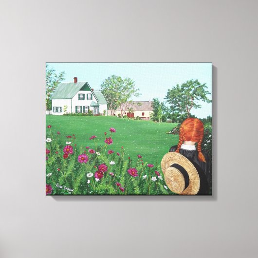 "Looking on with Love" Anne of Green Gables, PEI C Canvas Afdruk (Voorkant)