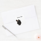 Looking Up Cat -4 | Personalized Custom Text Vierkante Sticker (Envelop)
