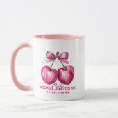 Looks Cute On Me" Cherry Mug – Pink Bow & Sparkle  Mok (Links)