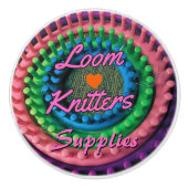Loom breiers Kamer Keramische Knop (Voorkant)