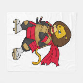 Loon als warrior met Cape Fleece Deken (Voorkant (Horizontaal))