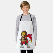 Loon als warrior met Cape Schort (Gedragen)