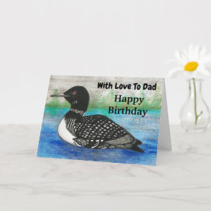 Loon belt met liefde naar papa voor een gelukkige kaart