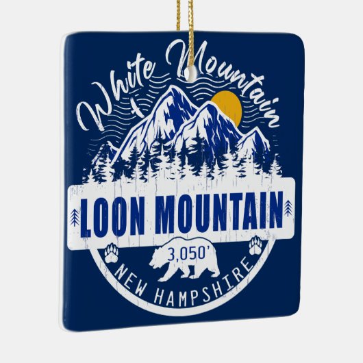 Loon berg New Hampshire Camping Keramisch Ornament (Rechts)
