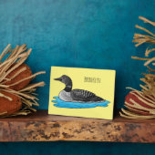 Loon bird cartoon illustratie fotoplaat (Zijkant)