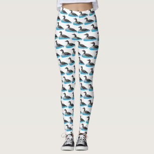 Loon bird cartoon illustratie leggings