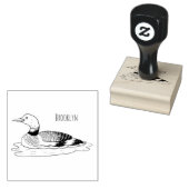 Loon bird cartoon illustratie 	rubberstempel (Gestempeld)