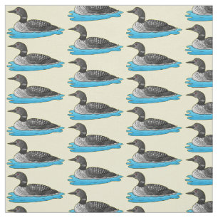 Loon bird cartoon illustratie stof
