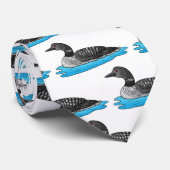 Loon bird cartoon illustratie stropdas (Opgerold)