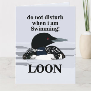 Loon Common Loon Bird Lake Grappig Kaart