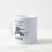 Loon Common Loon Bird Lake Grappig Koffiemok (Voorkant links)