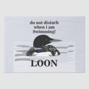 Loon Common Loon Bird Lake Grappig Tissuepapier