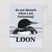 Loon Common Loon Bird Water Lake Grappig Briefkaart (Voorkant)
