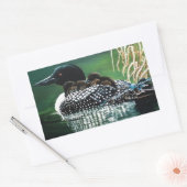 Loon Family Outing Rechthoekige Sticker (Envelop)