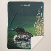 Loon Family Outing Sherpa Deken (Voorkant)